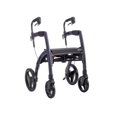 Rollz Motion 2 Dark Purple Combined Rollator and Wheelchair